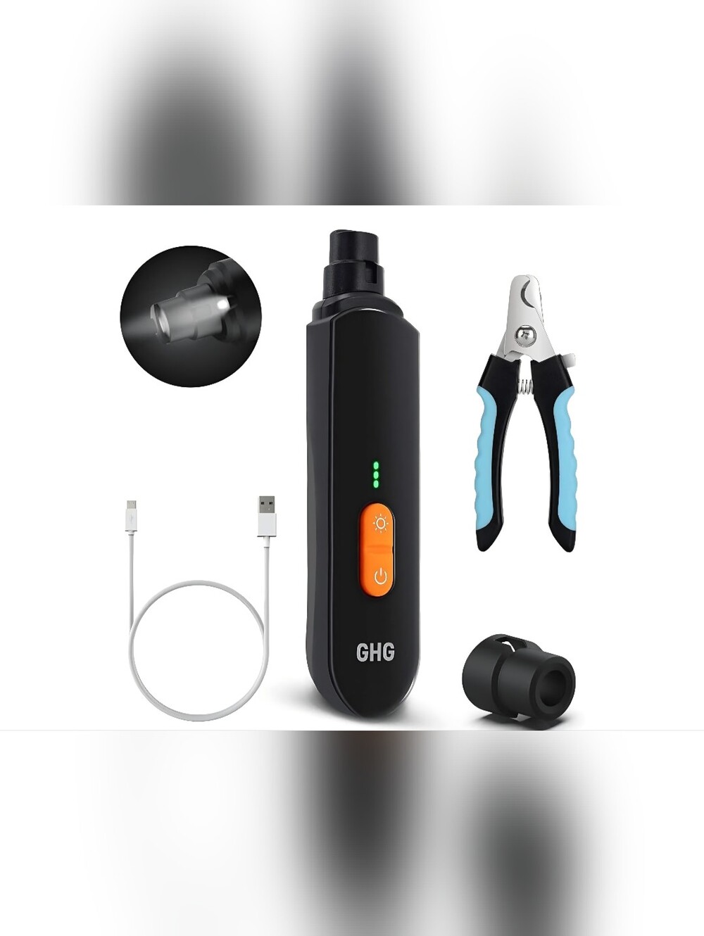 GHG Rechargeable Pet Nail Grinder - Yellow
